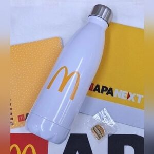 White and Yellow McDonald's Water Bottle Set NEW